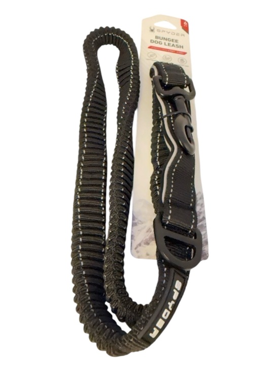 Other - Black Elastic Bungee Dog Leash with Reflective Stitching